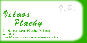 vilmos plachy business card